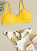 Damen-Bademode, Bikini, Damen-Bademode, florales Random-Print-Bikini-Set, Push-Up-Bikinis, sexy Biquini-Badeanzug, weibliche Strandmode, Schwimmen, Z0613