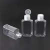 30ml 60ml Bottiglia di plastica PET vuota con tappo a scatto Flacone trasparente di forma quadrata per gel disinfettante per le mani monouso liquido per il trucco Esgah