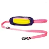 Coleiras para cães Hands Free Waist Pack Traction Rope Acessórios para animais de estimação Leash Outdoor Nylon Portable Retrátil Storage Bum Bag Supplies Puppy