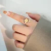 Anneaux de mariage rotatif réglable tournesol femmes anneau Compression anxiété décompression cristal femme doigt ouvert bijoux