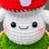 Decorative Flowers Crochet Cartoon Mushroom Potted Plant Artificial Bonsai Hand-Knitted Gift For Children Cute Room/Home Table/Office