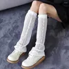 Femmes chaussettes dentelle imprimé évasé Sexy maille bas mignon couverture Lolita mince sur le genou gothique veau 2023