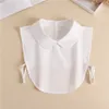 Shawls Fashion 2023 Front Tie White Fake Collar for Women Stand Detachable Girls Vintage Lace Ladies False Blouse 230615