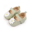 Premiers marcheurs bébé chaussures décontractées infantile enfant en bas âge Floral anti-dérapant coton semelle souple plat PU marcheur né princesse Mary Janes robe