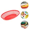 Ensembles de vaisselle 12 pièces assiette de frites en plastique panier de rangement de fruits en forme de bateau