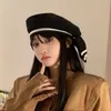Bérets 2022 japonais nouvelle mode coton béret casquettes pour femmes arc marin casquette Jk Boinas Para Mujer Goros Caliente Para Mujer Z0616