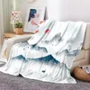 Couverture peinture chinoise douce en peluche canapé-lit jetant une couverture moderne Gedruckt couverture R230616