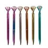 New Metal Glitter Crystal Ballpoints Pen Diamond Ballpoint Pens Studentschool Gifts 문구 사무실 작성 서명 용품 Dehlv