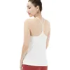 Camisole Tanktop-Weste Camisole Naked-Feel ärmellose BH coole solide Rückenless Sport Fitness Top Frauen sexy Hemd Abnehmbares Tassen Fitnessstudio Workout