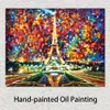 Splendido paesaggio su tela Paris of My Dreams Dipinto a mano Strade urbane Pittura Lobby Decor