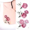 Temporary Tattoos Waterproof Flower Tattoo Sticker Rose Pattern Water Transfer Under Breast Shoulder Colorful Body Fake 230616