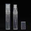 2020 5ml Mini Sample Perfume Frascos Plásticos Vazio Travel Spray Atomizador Frascos Cosméticos Embalagem Recipientes Frete Grátis