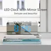 Desk Table Clocks LED Mirror Digital Alarm Clock Night Lights Thermometer Wall Clocks Lamp Square Rectangle Multi-function Table Watch USB/AAA 230615