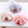 Berretti RH Primavera E Autunno Ragazza Bambini Cappello Pittore Britannico Bambino Lana Moda Kawaii Ciliegia Donna Berretto Caps Z0613