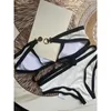 Mode sommarbraer sätter tryck badkläder kvinnor designer bikini kostym snörning bh strand baddräkt damer sexiga kläder simning kläder