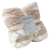 Couverture Inyahome et Blanc Chaud Sherpa Jeter Couverture Polaire Doux Couverture Double Face Réversible Super Doux Fuzzy Lit Accessoires R230615