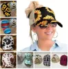 50 Styles Ponytail Baseball Cap Criss Cross Messy Bun Hats Sunflower Washed Cotton Snapback Caps Casual Summer Tiedye Outdoor