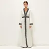 Etniska kläder Mellanöstern Fashion Arab Kimono Set Islamic Muslim Women Robe UK Canada Kaftan Plus Size Ramadan Luxury