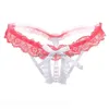 Perizoma da donna in pizzo con apertura sul cavallo Mutandine perizoma perizoma perizoma Bowknot perizoma T Back Panty intimo donna Lingerie sexy donna Clo Dh3Nk