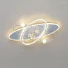 Chandeliers Nordic Rings Led Chandelier Lights For Living Room Home Hall Modern Lighting Indoor Ceiling Lamps Gypsophila Grey