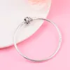 Tinker Bell Clasp Moments Snake Chain Bracelet 925 Sterling Silver Charm Bracelets for Women DIY Jewelry Pulseras Wholesale 2023 new