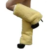 Meias femininas 1 par de protetores de perna grossa lavável à prova de frio desempenho de palco meias de pele sintética uso diário