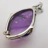 Pendanthalsband Purple Crystal Stone Bead Gem Horse Eye Jewelry S511