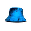 Bérets Tie-dye Encre Peinture Motif Pêcheur Chapeau Femmes Mode Double Face Porter Seau Chapeaux Hommes Hip-Hop Crème Solaire Panama Cap