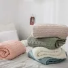 Decke Inyahome Bettwäsche Zopfstrick-Sherpa-Überwurfdecke, warme, bequeme gestrickte Fleecedecke für Couch, Sofa, Bett, Mint R230615