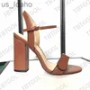 Zapatillas 2023 Moda Sexy Bloque de cuero Tacón Sandalias para mujer Zapatillas de mujer Sandalias de diseñador Zapatos de fiesta de boda Hebilla de cinturón Suela de goma Mulas Verano Bea J230616