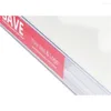 Ramar 120 cm Middle Clamp ClearTicket Clip Datas Strip Glass Wood Shelf Price Talker Label Holder