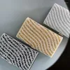 Wallets Y2K Bling Rhinestone Striped Clutch Bag Women Elegant Luxury Metallic Wallet Female Classic Hasp Design Storage Pack