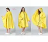 Rain Wear Women's Stylish Waterproof Rain Poncho Coloful Print Raincoat With Hood och Zipper 230615