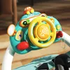 ElectricRC Animals Cartoon Electric Simulate Driving Car Steering Wheel Baby Sounding Toys Kids Early Educational Stroller Musical p230616