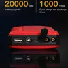 Kühlschrank Neue Auto-Starthilfe-Powerbank 20000 mAh Auto-Booster-Notfallbatterieladegerät 12-V-Startgerät 400 A/600 A Auto-Starterbatterie