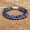 Bangle Handmade 6mm Blue Tiger Eye Stone Beads Braided Bracelet Women Men Friendship Strand Charm Bohemian Jewelry 230615