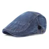 Bérets gavroche casquettes Vintage Denim bérets chapeau adulte avancé plat britannique Western hommes béret été Z0613