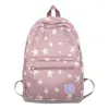 School Bags 2023 Full Star Print Nylon Backpack Fashion Young Boys And Girls Teenage High-capacity Shoulder Bag Bookbag