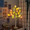 Bordslampor Pre-Lit Led påskträd färgglada dekorativa semesterfest bakgrundsljus för