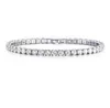 White Gold Plated Silver Round Brilliant Cut Lab Created Moissanite Diamond Tennis Bracelet Womens