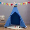Other Sporting Goods Portable Kids Tent Cotton Canvas Tipi House Children's Girls Play wam Game India Triangle Tents Room Decor 230615