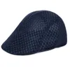 Berets Summer Men kobiety swobodny beret kapelusz nowa moda solidny kolor płaski czapka newsboy w stylu gatsby hat regulowany oddychanie czapki z0613