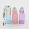 Mini 5ml Roll On Glass Bottles Pearl Color Fragrance Perfume Essential Oil Bottles With Stainless Steel Ball Roller Olnxk