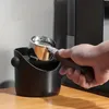1 st kaffeknocklåda för espresso slipning, uppgraderingsstorlek barista verktyg, liten espresso knock box, med avtagbar knock bar icke-halkbas, för hem kaffe barräknare