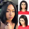 Perucas de renda curta reta bob perucas de cabelo humano frontal de renda para mulheres pré depenadas remy encerramento cabelo humano brasileiro rendas frontal bob perucas 230616