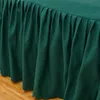 Sängkläder sätter 1 st slätt färgad säng kjol med elastisk grön fast färg enkakande storleksblad rufflespillowcase behöver beställning 230615