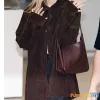 Nova bolsa para axilas Rose Park Choi ying no mesmo estilo bolsa tote simétrica couro genuíno bolsa feminina de um ombro commuter