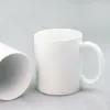 Canecas brancas de sublimação de 11 onças Canecas de cerâmica em branco Canecas de café de cerâmica Sublimação em branco Copo clássico para café, leite, cacau quente, chá com leite para faça você mesmo JN16