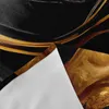 Table Cloth Marble Gold Texture Black Round Tablecloth Party Kitchen Dinner Cover Holiday Decor Waterproof Tablecloths