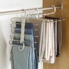 Hangers 2X Pants 5 Layers Multi Functional Rack Non-Slip Clothes Closet Storage Organizer For Skirts Scarf